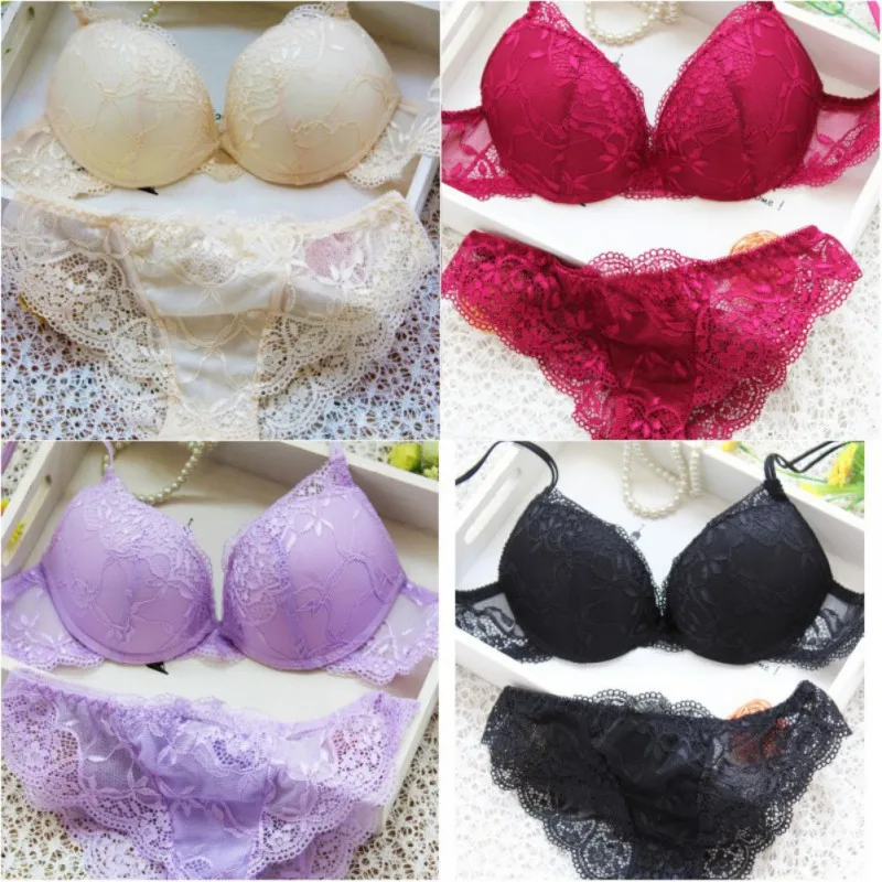 Women Bra Set Female Lace Sexy Underwear Lingerie Bra and Panty Set