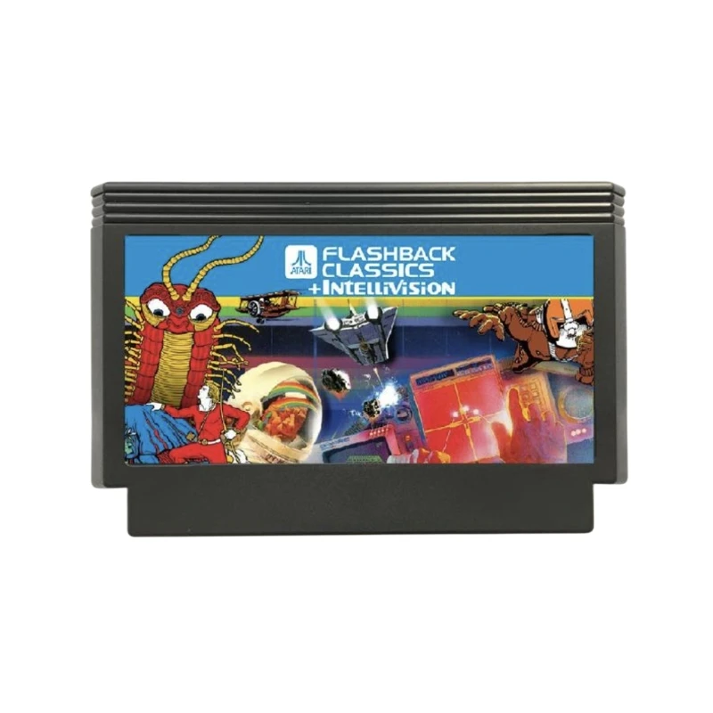 The Latest 61 in 1 Game Cartridge Atari 21 + Intellivision 40 V2 Version Game Cartridge for FC / NES Console  Game Card