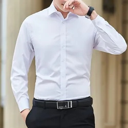 Men's dress shirt long-sleeved spring/summer work clothes thin free ironing breathable high quality business casual slim fit