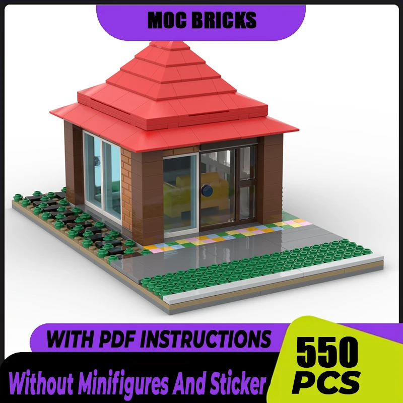 

City Street View Moc Building Blocks Modular Small Theatre Model Technology Modular Gift Construstion DIY Assembly Toys