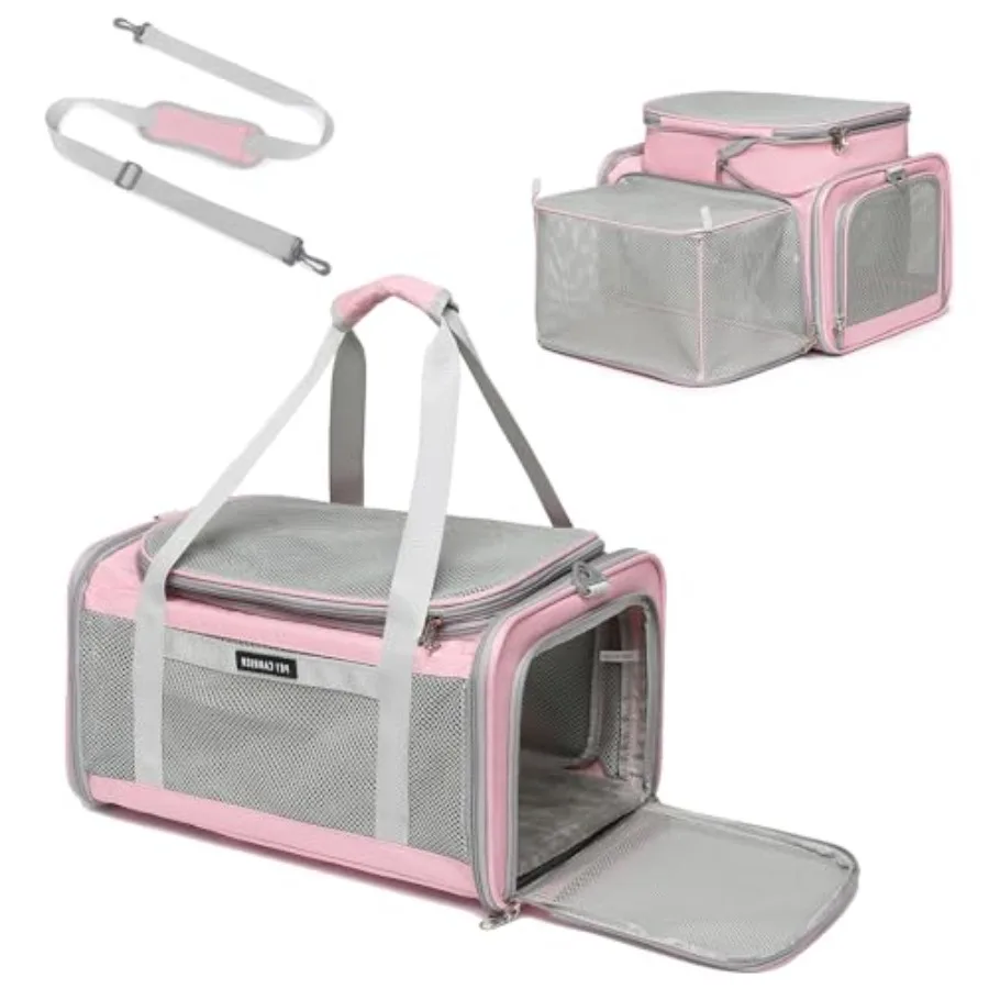 

Airline Approved Pet Carrier for Cats and Small Dogs up to 15 lbs Breathable Mesh Portable Travel Bag for Bearded Dragon Puppie