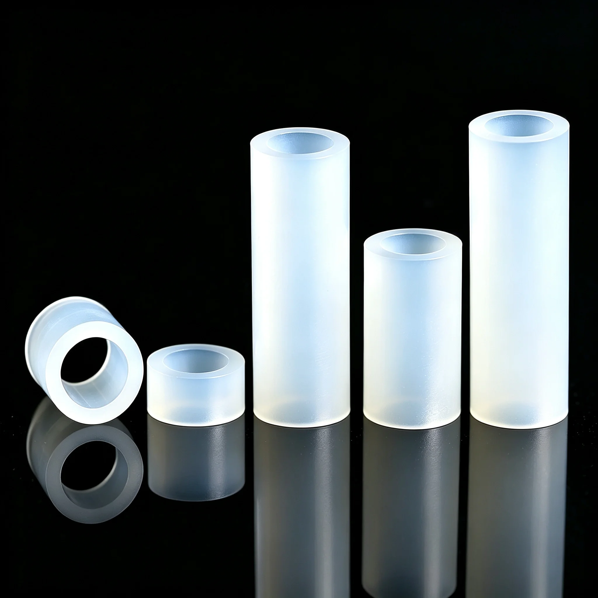 50‑500Pcs White Nylon Hollow Non‑Threaded Sleeve, PCB Motherboard Isolation Tubular Spacer ID M2.7 M3.2mm OD 4‑7mm