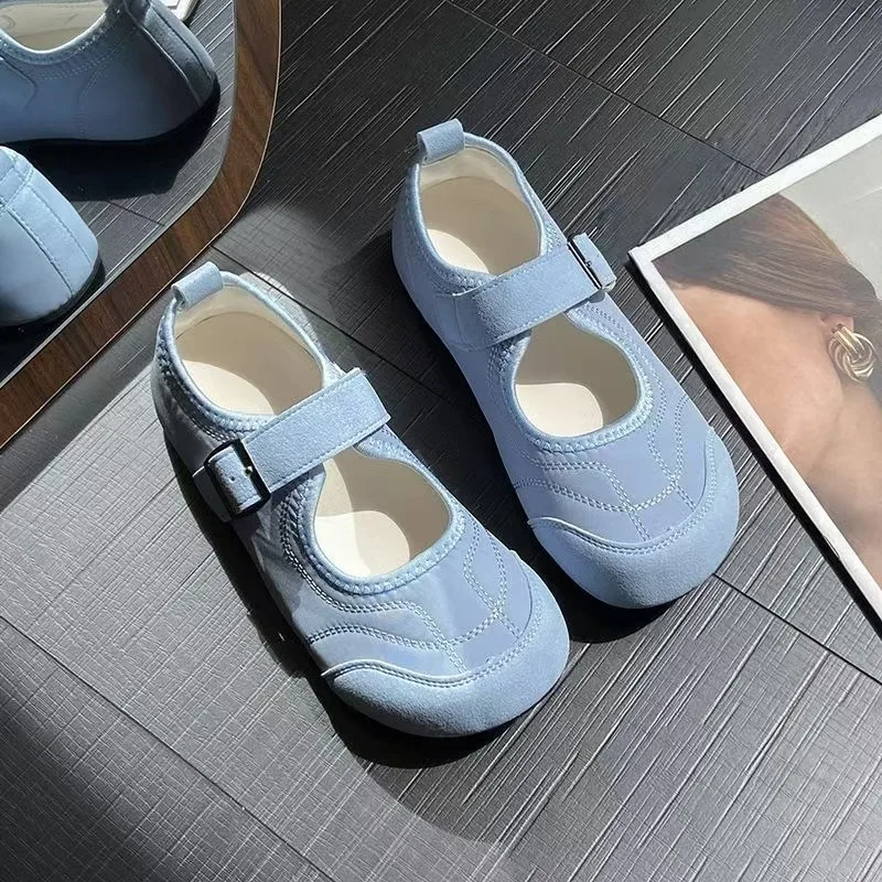 

Новая летняя дышащая повседневная обувь 2024, удобная обувь Мэри Джейн Kawaii, женские лоферы, плоская подошва Женская Обувь