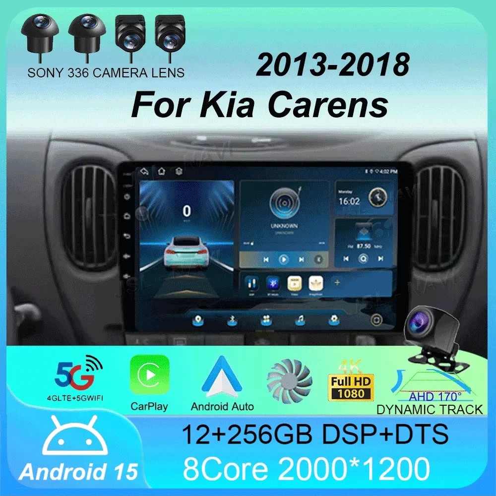 

Car Radio Android 15 for Kia Carens 2013 2014 2015 2016 2017 2018 Multimedia Video Player Navigation GPS Autoradio Audio Auto BT