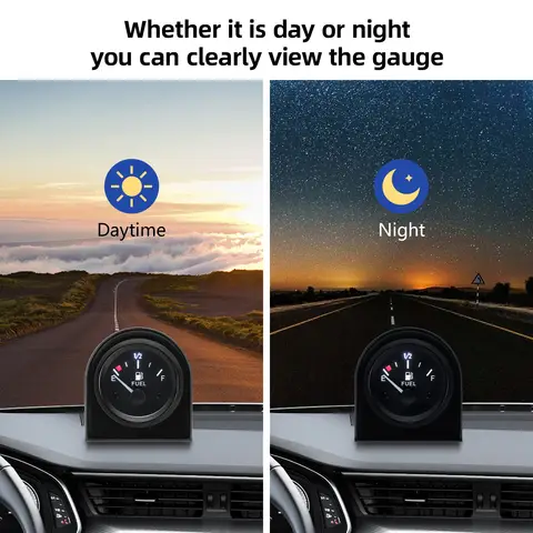 52mm Car Digital Fuel Level Gauge 240~33ohm Fuel Float Gauge Sensor For Car Truck Fuel Level Indicator 12V Auto Accessories 6 best sales fuel float - №4