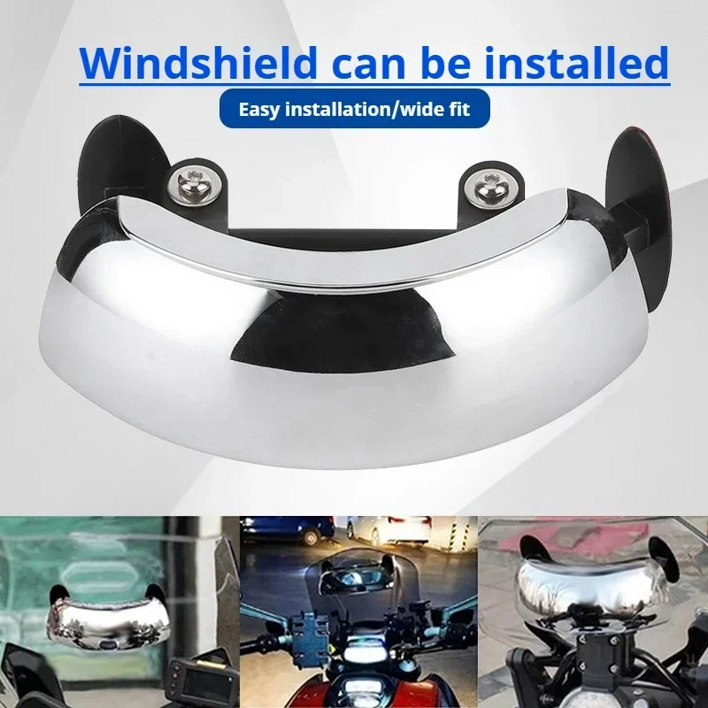 

Universal Motorcycle Windscreen 180+ Degree Blind Spot Mirror Wide Angle Rearview Mirrors Safety Auxiliary Rear View Mirror