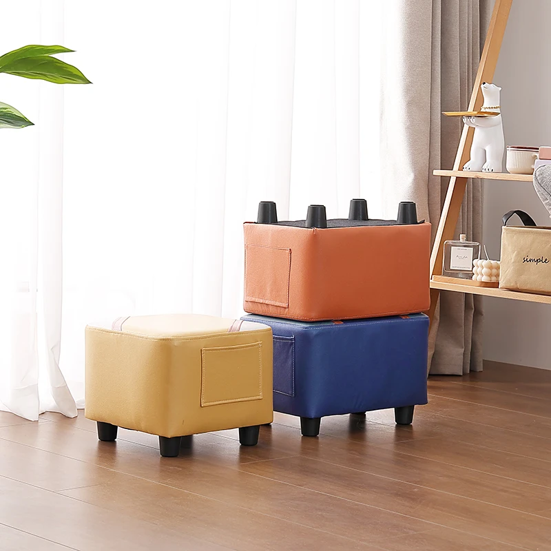 Home Stackable Square Stool, Modern Bench, Coffee Table Stool, Creative Low Stool, Shoe Stool At The Entrance
