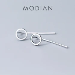 Modian Authentic 925 Sterling Silver Round Drop Earring for Women Fashion Geometric Hook Earring Fashion Fine Jewelry 2020 New