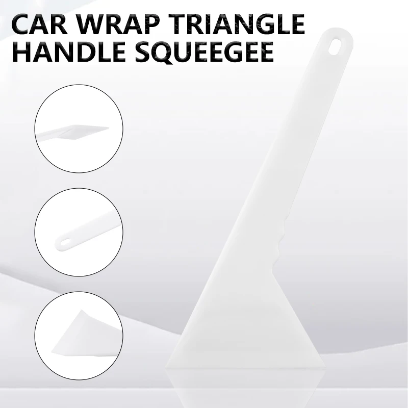 Anti-Scratch Curved Bevel Squeegee Long Handle Car PPF Window Tint Vinyl Plastic Scraper Auto Film Cleaning Bubble Removal Tool
