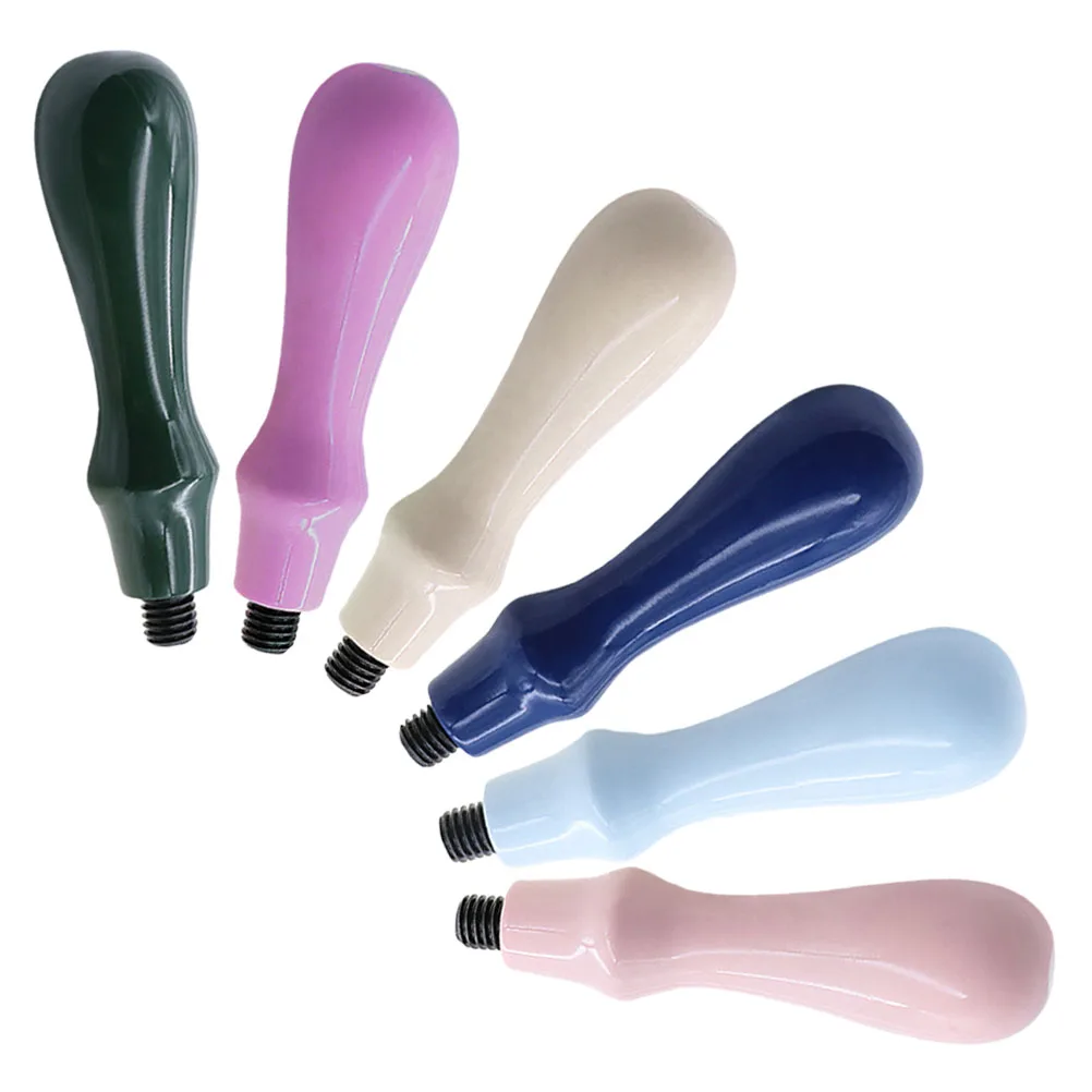 6 قطعة مقبض الختم إلكتروني ختم قبضة سكرابوكينغ الختام المغلفات Stamps مقبض خشبي ختم مقابض دعوة