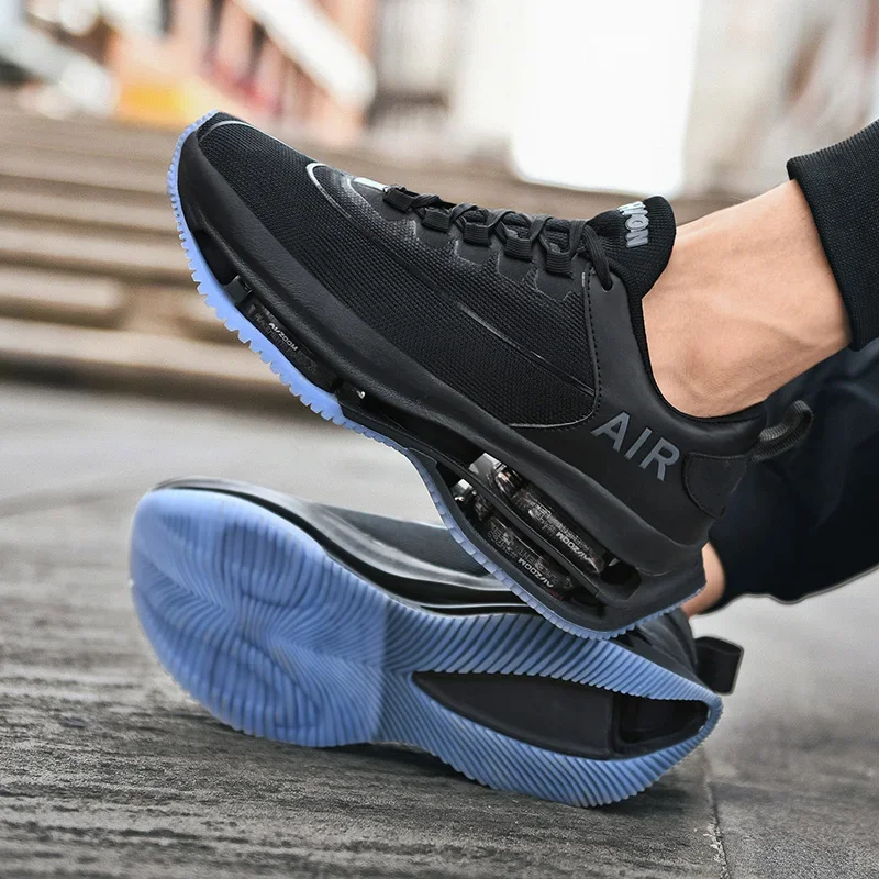 Zapatillas transpirables para correr para hombre, zapatillas deportivas con cojín de aire de alta elasticidad para gimnasio, calzado para deportes