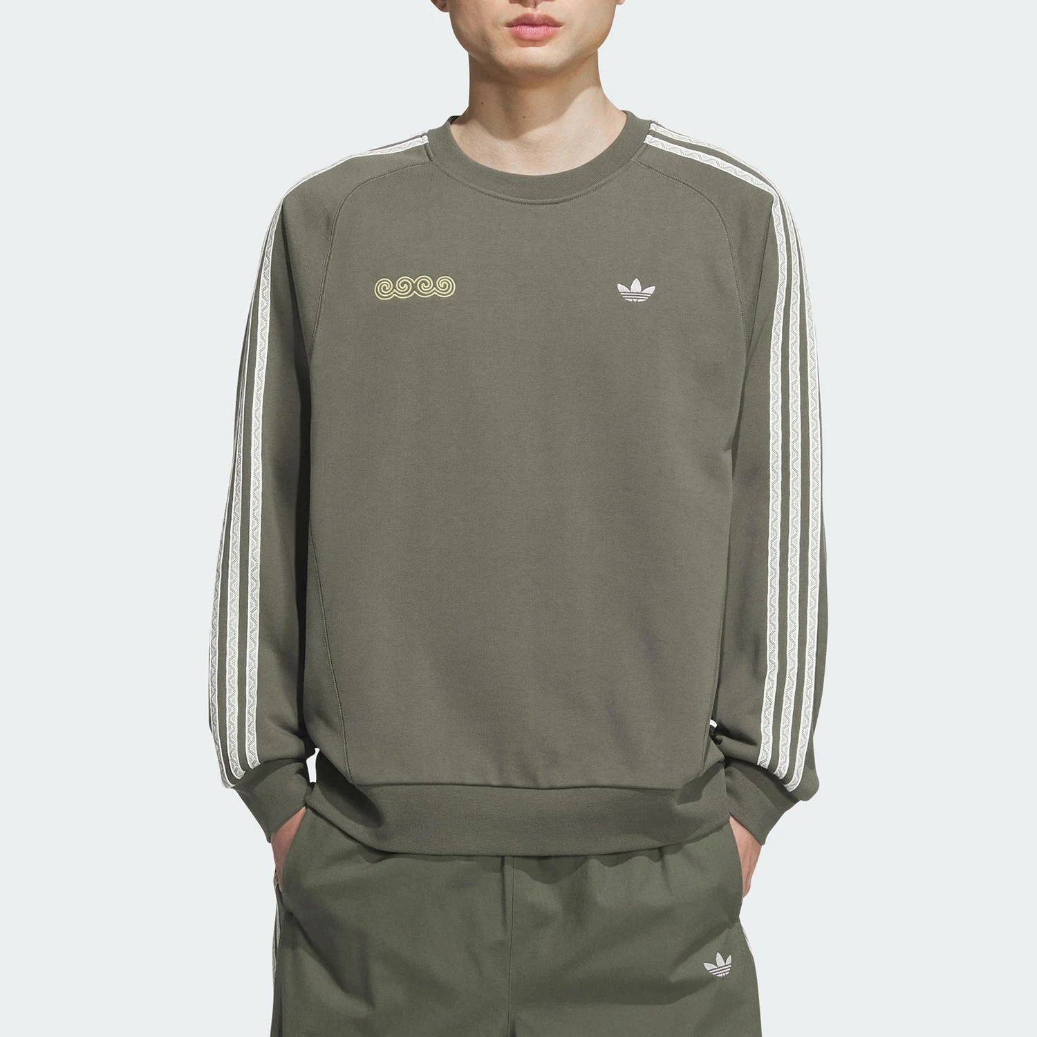 Adidas Authentic Autumn Style Men's Women's Knitted Stripes Daily Hoodie KC0109