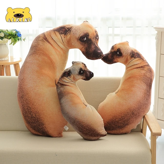 AIXINI Lifelike Bend Dog Printed Throw Pillow Funny Dog Toy for pets Stuffed Animal Plushie Decor for Home Children Gift AliExpress 26