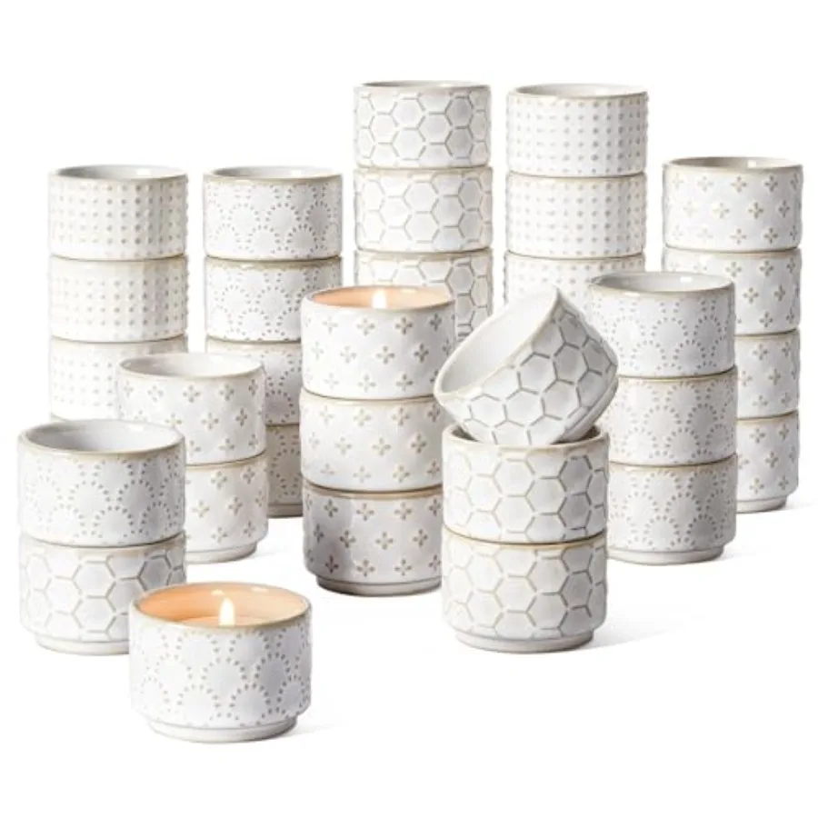 

Подсвечники для чайных свечей, керамические, с рельефным узором, оптом, для декора стола на День Благодарения, Рождество, свадьбу, S