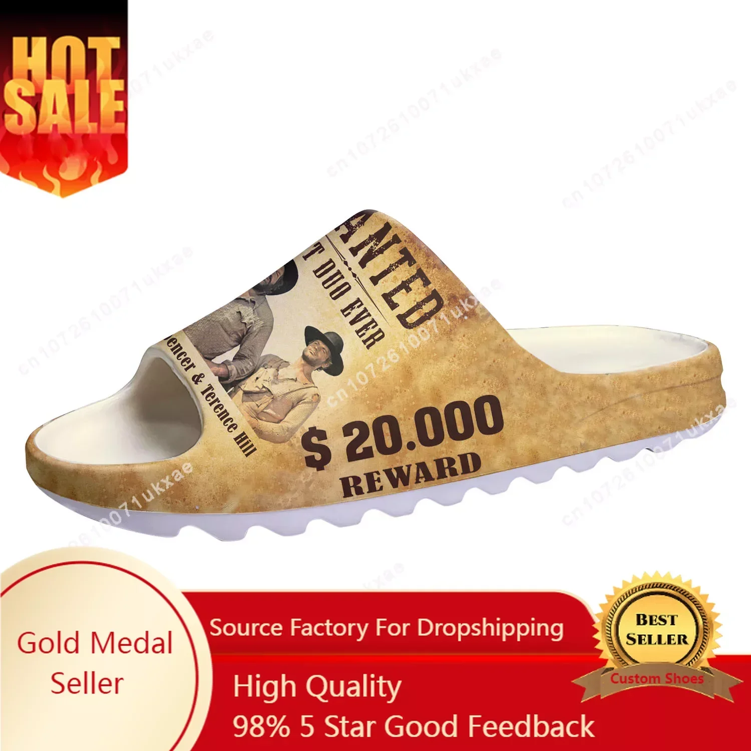 

Bud Spencer Terence Hill Soft Sole Sllipers Home Clogs Customized Step On Water Shoes Mens Womens Teenager Step in Sandals