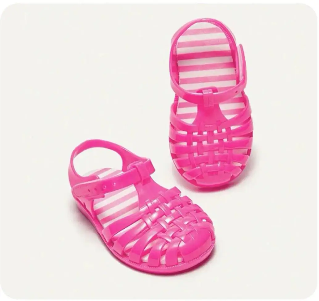 

Children's Roman Bao Toe Jelly Casual Shoes Girls Boys Woven Sandals Summer Baby Kids Lightweight Beach Shoes Toddlers Shoes