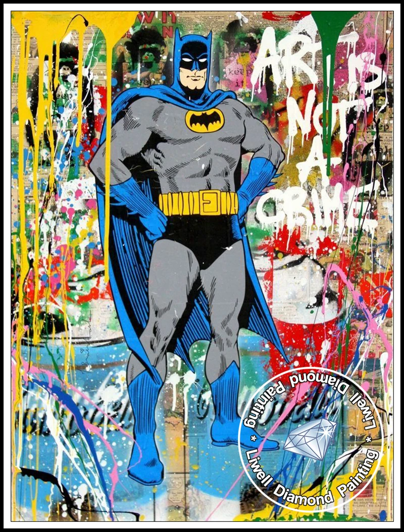 家の装飾のためのスパイダーマンとジョーカーの現代的なポップアートの