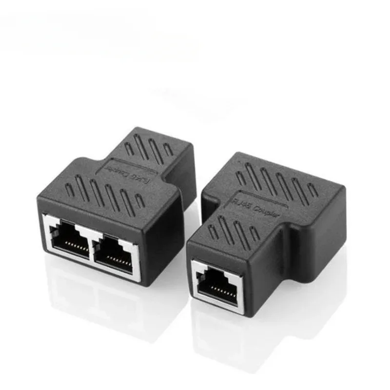 1 To 2 Ways Network LAN Cable Ethernet Female Cat6 RJ45 Splitter Connector Adapter UTP Cat7 5e Conector Switch Adapters Coupler