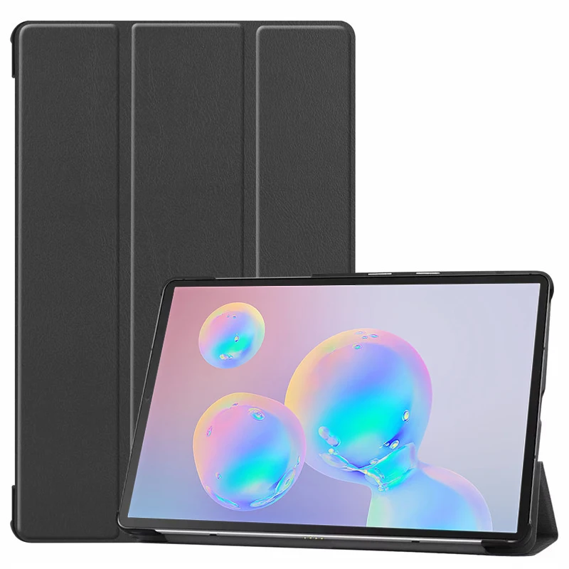 

Чехол для Samsung Tab S6, 10,5 дюймов, тройной складной магнитный чехол из искусственной кожи с жесткой подставкой, смарт-чехол для Galaxy Tab S6 SM T860 T865