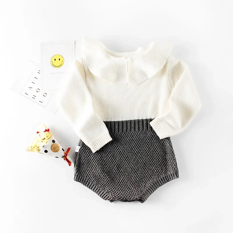

Autumn Onesie Jumpsuits 2025 Newborns Knitted Romper Baby Boys Girls Bodysuits Knitted Newborn Spring Toddler Infant Clothes