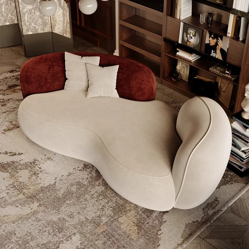 

Curved special-shaped sofa small light luxury designer bed and breakfast reception negotiation