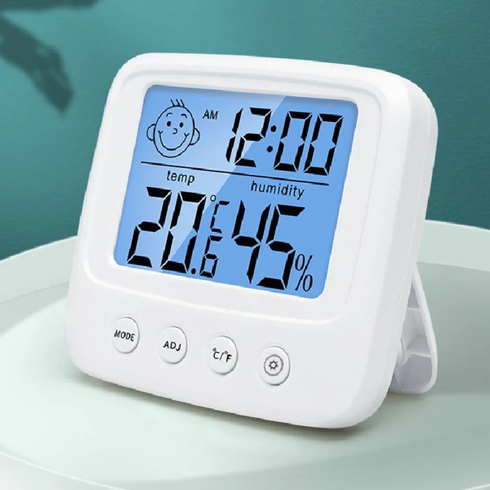 

E0828 New Smiley-style Household Thermometer and Hygrometer, Digital Display, Accurate Measurement, Compact Size, Easy to Place