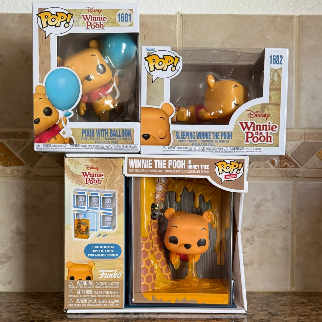 Figura Funko Pop Disney Pooh con Globo y Winnie Dormido, Edición Limitada Oficial y Auténtica, Regalo para Fans de Disney