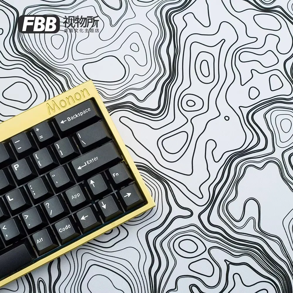 FBB Desktop Mat Abstract Line Rubber Office Gaming Computer Desk Pad Accessories Large Mousepad PC Gamer for Keyboard Pads