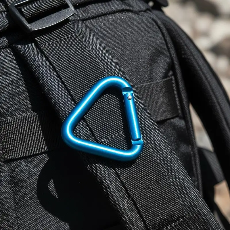 Triangle Carabiner Heavy Duty Aluminum Snap Clip Hook for Rock Climbing Camping Hiking Keychain Kettle Buckle
