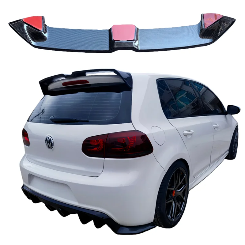 Für VW Golf 6 TDI TSI Spoiler Oettinger 2008-2013 Auto-Dachspoiler Fester Heckspoiler Sportlicher Dachspoiler Styling