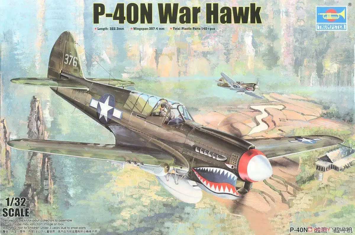 

Trumpeter 1/32 02212 Curtiss P-40N Warhawk Комплект пластиковой модели для сборки