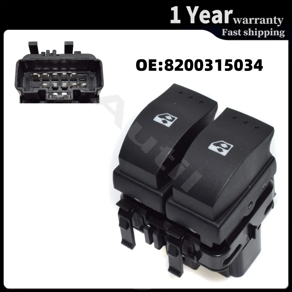 Driver Master Window Switch 8200315034 for Renault Trafic Megane Laguna II Opel Vivaro 2001-2014 Control Button Car Accessories