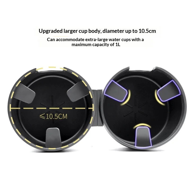 Двойной держатель для чашки 2 в 1, автомобильный держатель для стакана с водой, многофункциональный держатель для чашки, удлинитель, стеллаж для хранения, поднос для чашки