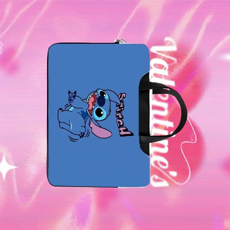 New Anime Peripheral Stitch Laptop Bag Cute Large Capacity Tablet Organizer Cartoon Handbag Laptop Case 12in 13in 14in 15in 16in