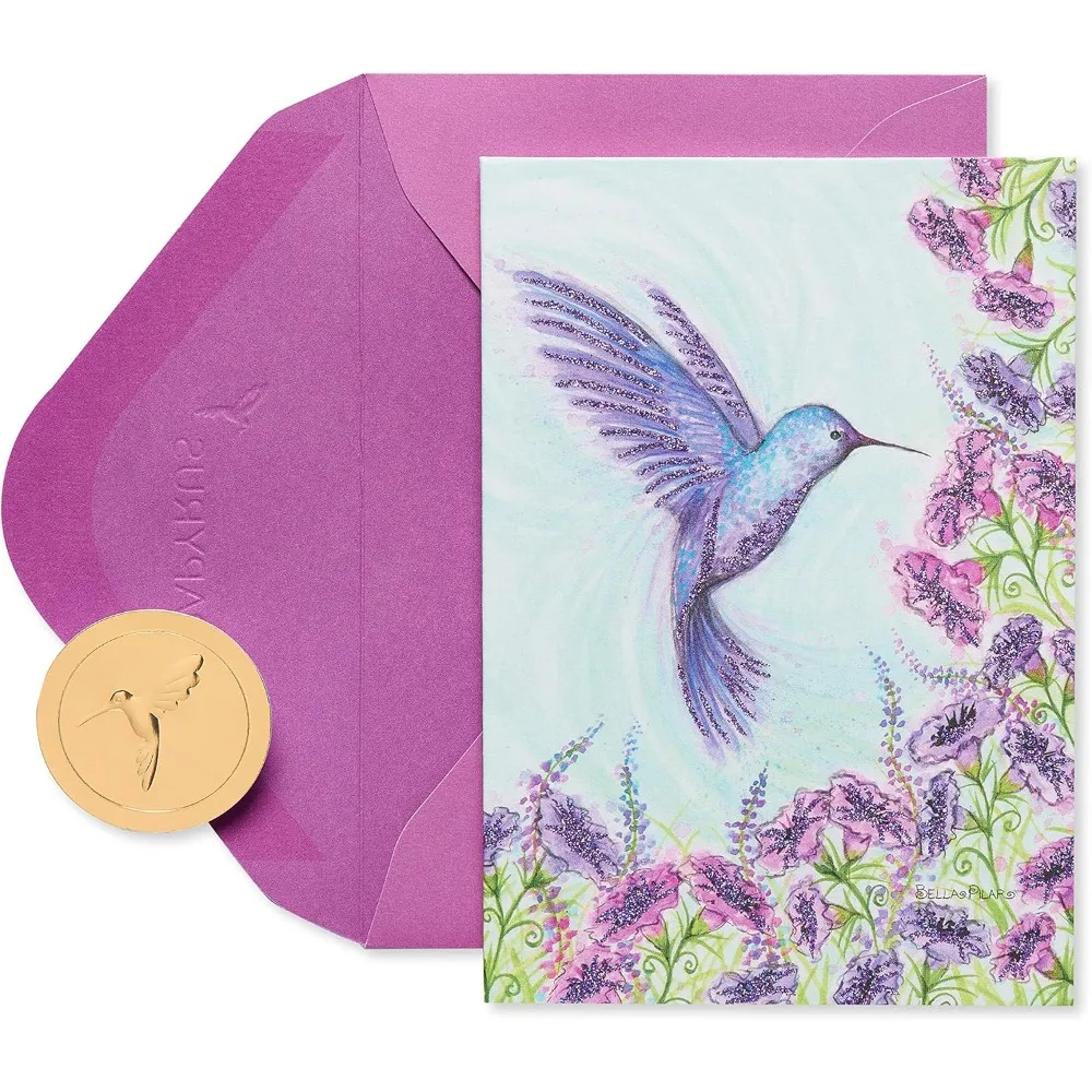 

Blank Cards with Envelopes - Purple Hummingbird (14-Count)