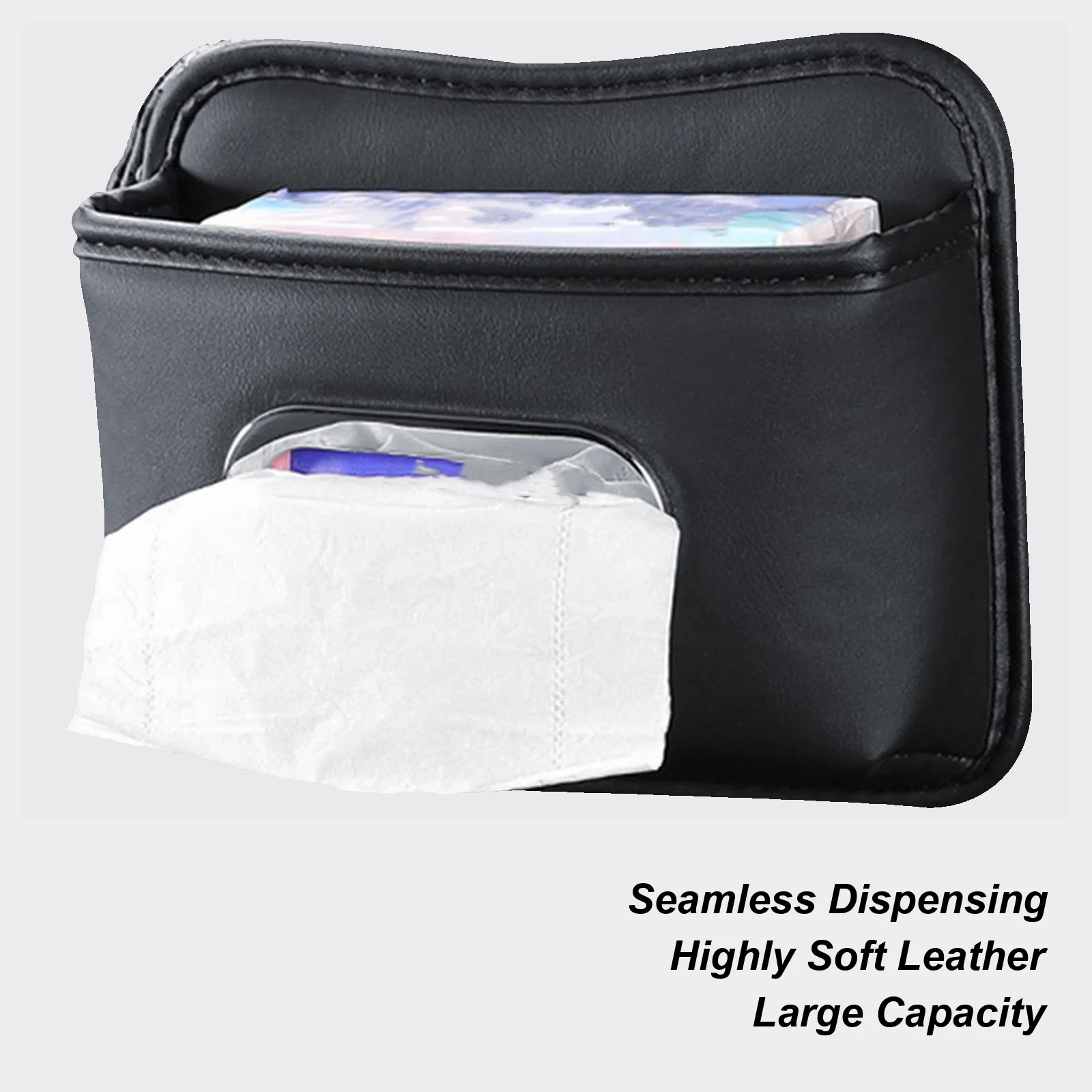 

Car Tissue Holder Leather Adhesive Napkin Case Car Napkin Holder For Seat Back Armrest Console Sun Visor SUV Truck Home
