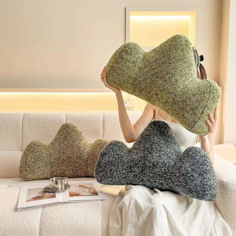 office-lumbar-support-pillow-mountain-shape-bed-headrest-sofa-living-room-bedroom-window-cushion-pure-color-home-textile