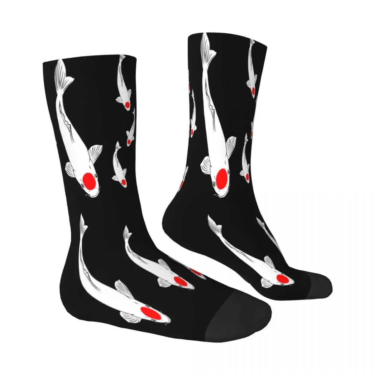 Koi Carp Tancho Socks Male Mens Women Winter Stockings Harajuku