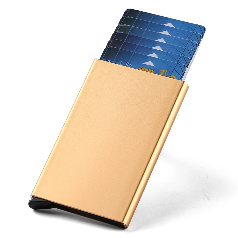 ID Credit Bankkaarthouder Portemonnee Luxe Merk Mannen Vrouwen Anti Rfid Blokkeren Beschermd Magic Slim Mini Kleine Geld Portefeuilles Case
