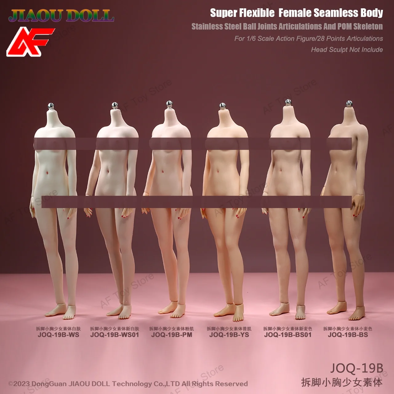 

JIAOU DOLL JOQ-19B 1/6 Scale Super Flexible Joint Girl Body 12'' Action Figure Doll Toys