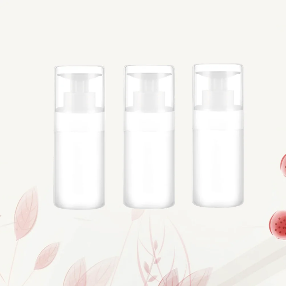 

3Pcs Press Type Travel Bottle Set Durable PP Material Portable Makeup Toner Lotion Storage Lightweight Refillable Containers