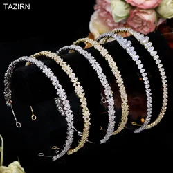 New Handcrafted Zirconia Wedding Bride Headband Princess Bridal CZ Hair Vines Hairband Tiaras Headpiece Hair Accessories Jewelry