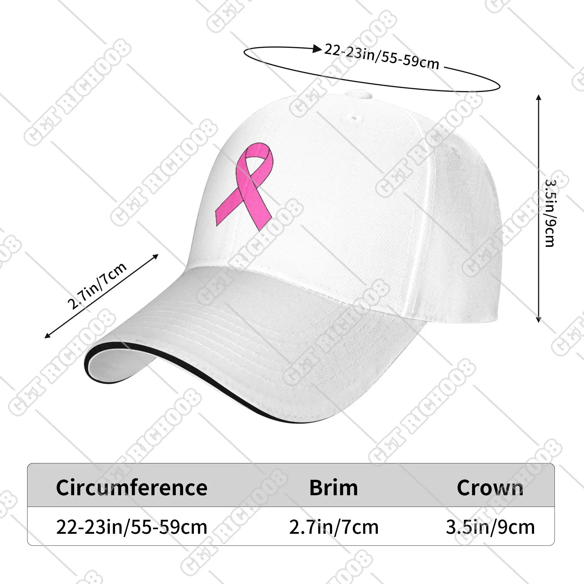 Gorra de béisbol de concientización sobre el pecho con cinta rosa, ropa de octubre, gorra Snapback rosa, gorras para hombres, mujeres, talla única, adulto, Unisex, informal