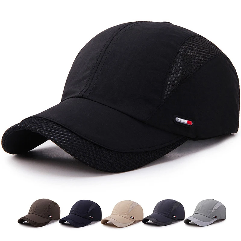 

Fashionable Large Size Men Women Sports quick-drying Mesh Baseball Cap Outdoor Sun Duck Tongue Cap Simple solid-coloured Hat