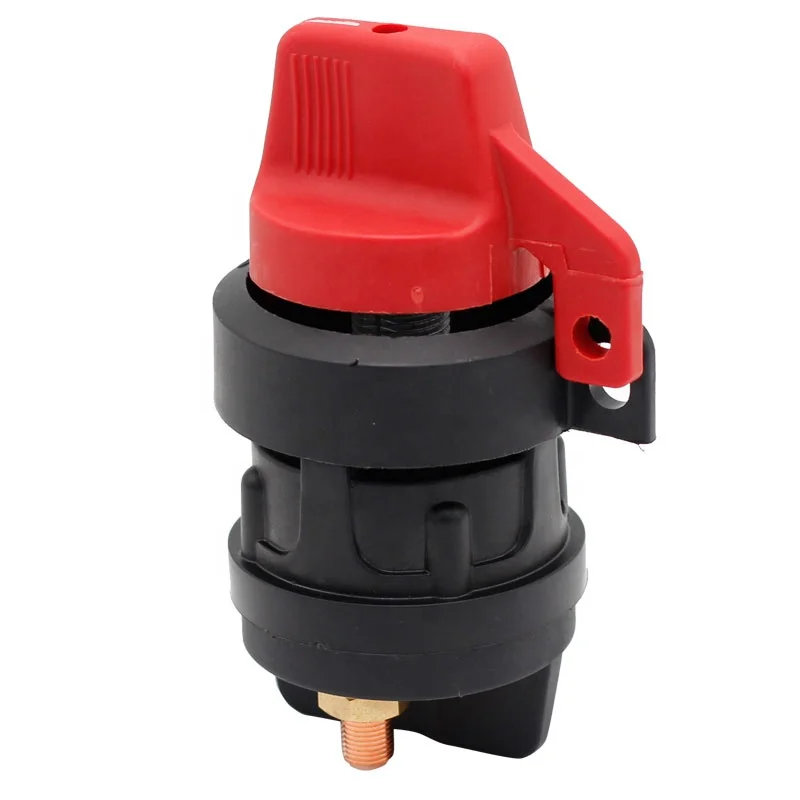 

75920 Black/Red 300 Amp Master Disconnect Switch Knob Type Cut Off Switch Anti-leakage Master Disconnect or RV ATV UTV