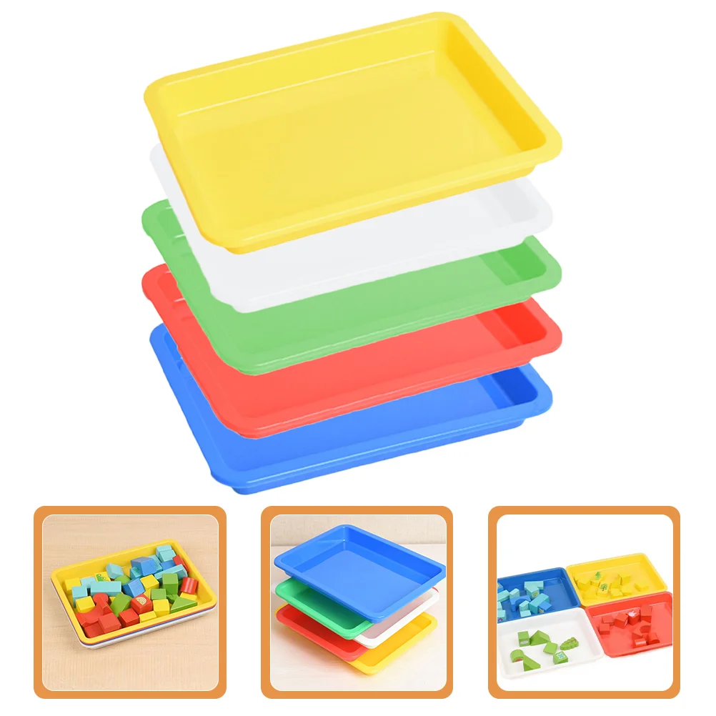 

5 Pcs Tray Pallet Paint Trays Activity Painting Classroom Plastic for Thicken Child