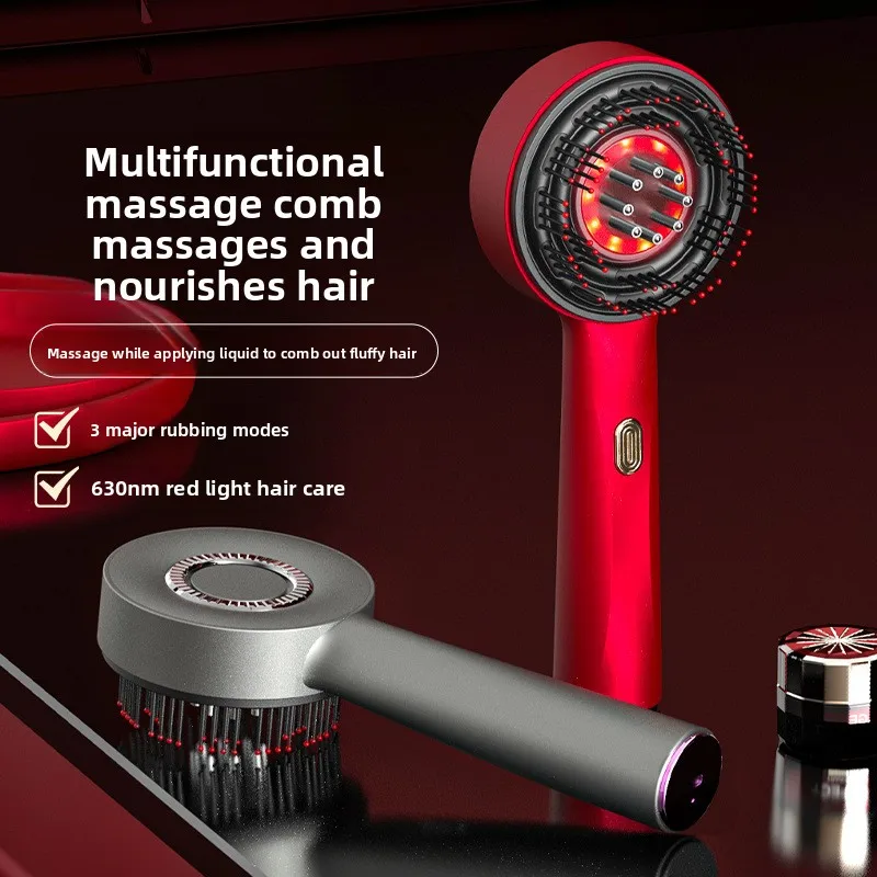 

Electric Scalp Massager Comb, Infrared Light Hair Comb for Serum Application