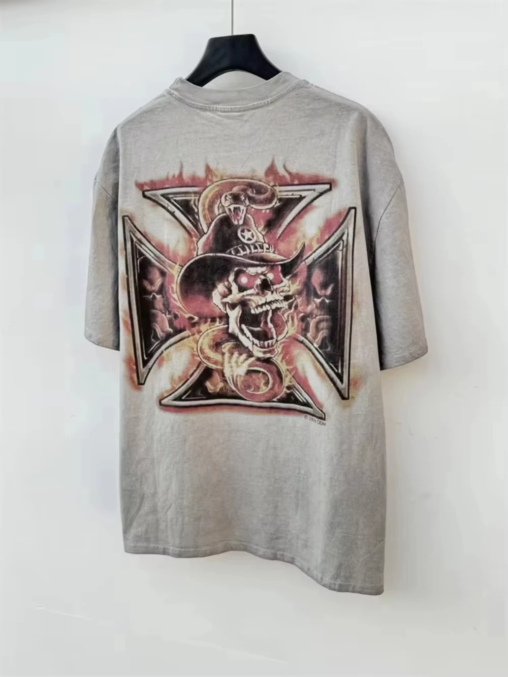 جديد الشارع الشهير غسلها الساحل الغربي تي شيرت الرجال النساء موضة الشارع الشهير القطن تي شيرت عادية كبيرة الحجم تي شيرت 2025 مريحة #2