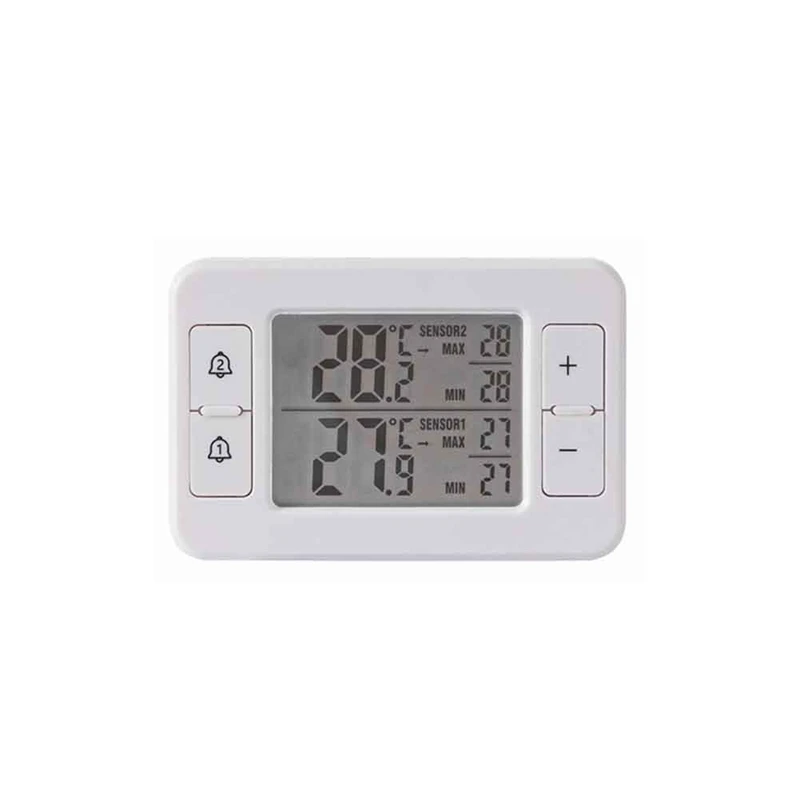 Top Deals Wireless Indoor Outdoor Freezer Thermometer Sensor Temperature Monitor With Audible Alarm Temperature Gauge For Kitche