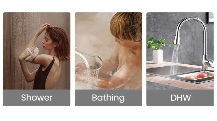 Pompa di calore acqua aria scaldabagno all-in-one per uso domestico all'aperto